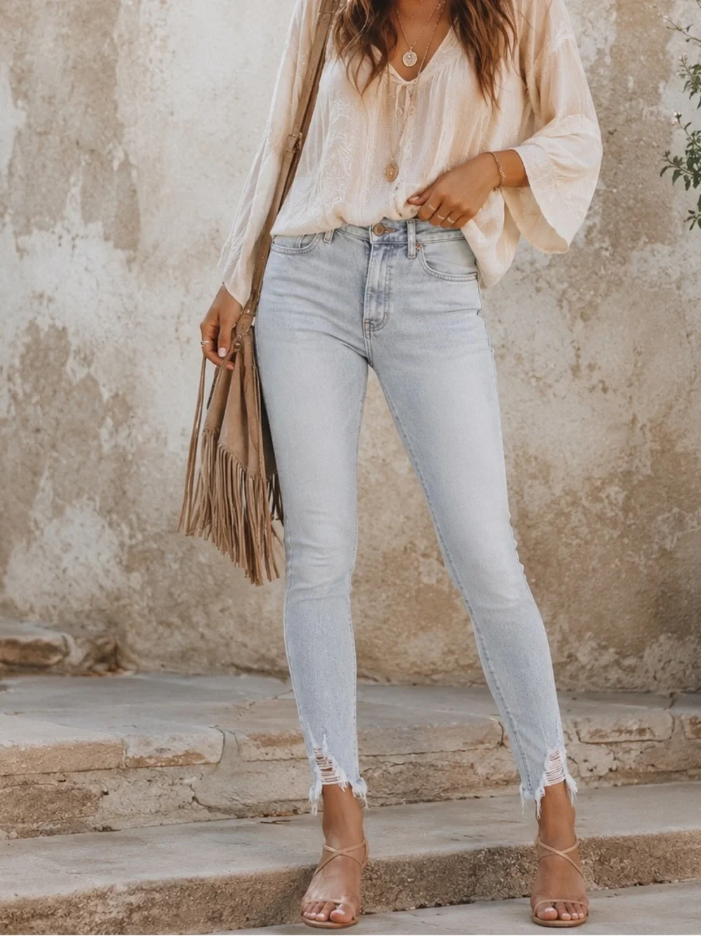 KanCan Light Blue High-Rise Ankle Skinny Jeans 3/25